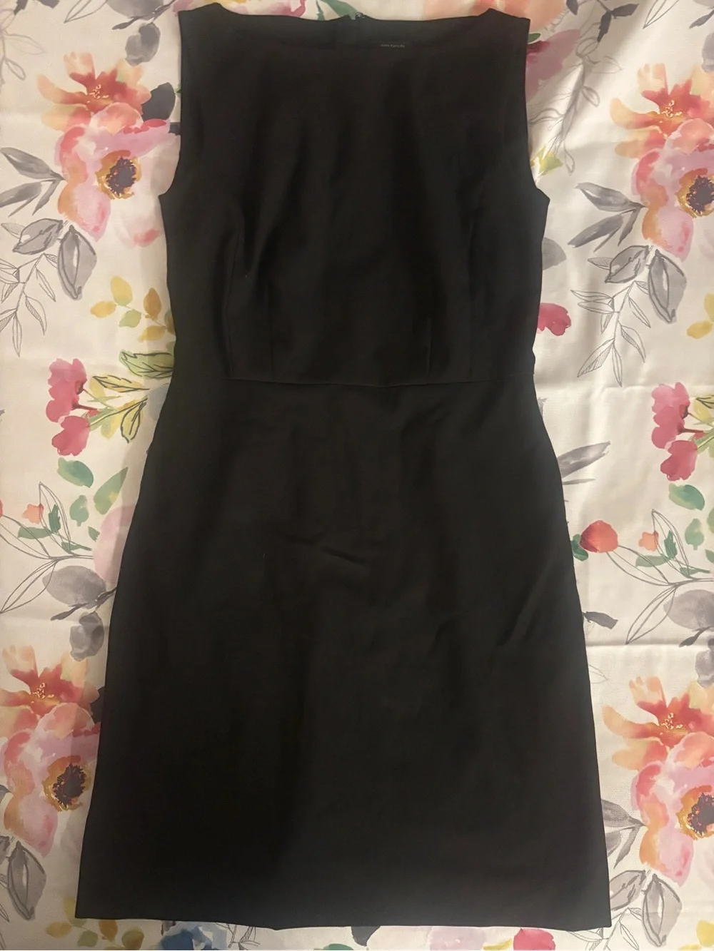 Ann Taylor Black Midi Sheath Dress - Tailored Sleeveless Style